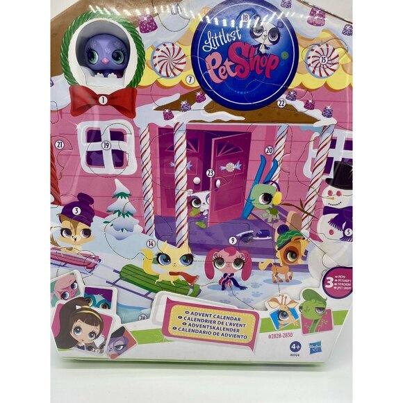 Littlest Pet Shop Advent Calendar 2828 Chinchilla 2829 Sheepdog 2823 Penguin NIB - Picture 2 of 7